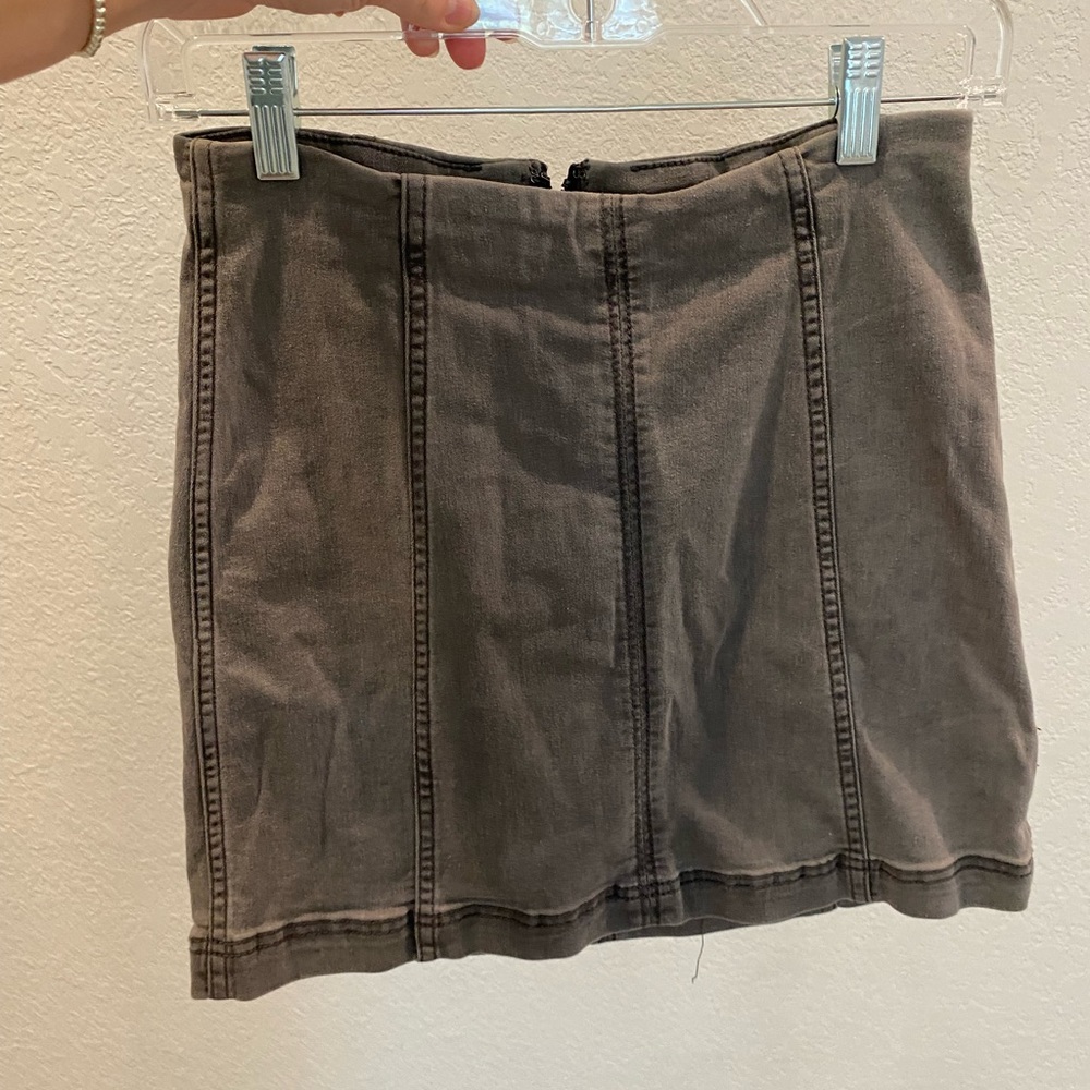 Grey wash, mini skirt